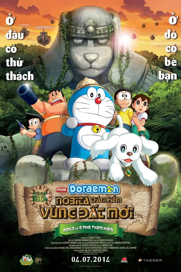 Poster phim Doraemon: Nobita Thám Hiểm Vùng Đất Mới – Peko và 5 Nhà Thám Hiểm trên PhimMoi
